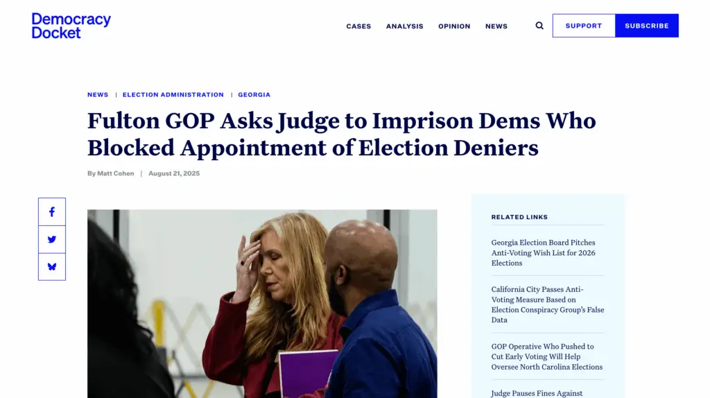 Democracy Docket Screenshot